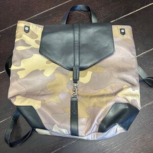 Stella & Dot Camouflage Backpack with Black Accents